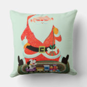 Santa mit Zug Kissen (Rückseite)