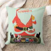 Santa mit Zug Kissen (Decke)