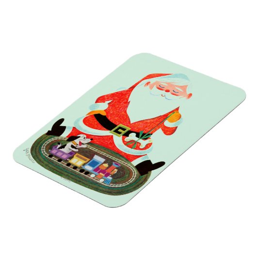 Santa mit Zug Magnet (Linke Seite)