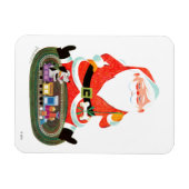 Santa mit Zug Magnet (Horizontal)
