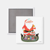 Santa mit Zug Magnet (Vorderseite/Rückseite)