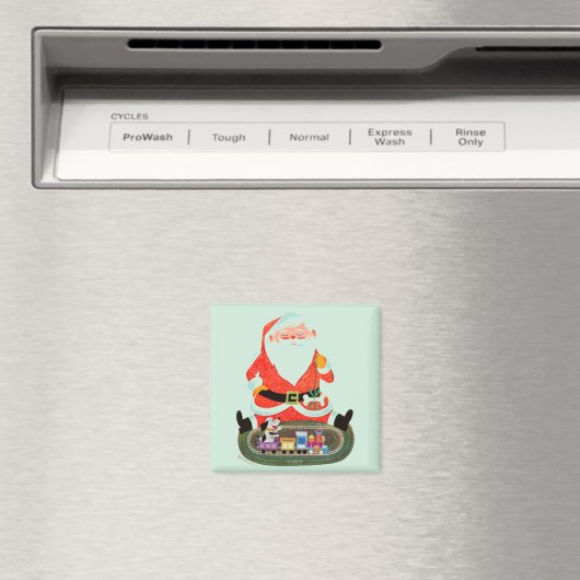 Santa mit Zug Magnet (In Situ (Geschirrspüler))