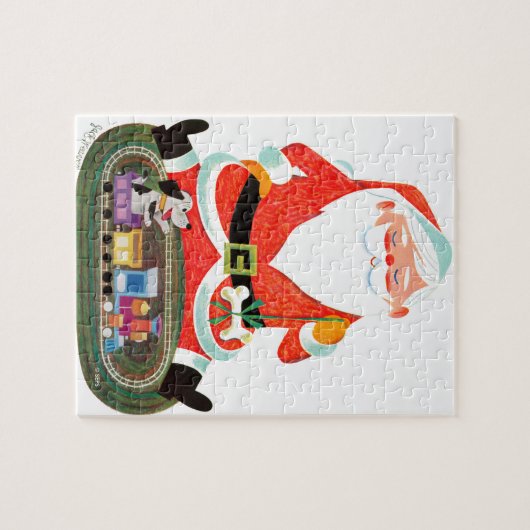 Santa mit Zug Puzzle (Horizontal)