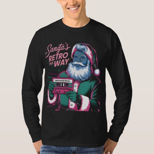 Santa Mixtape - 80er Weihnachten Nostalgie T-Shirt (Vorderseite)