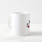 Santa Mob Hit links Hand Kaffee Tasse (Vorderseite Links)