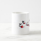Santa Mob Hit links Hand Kaffee Tasse (Mittel)