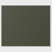 Santa Modern Monotone Dark Green Weihnachten Geschenkpapier (Flach)