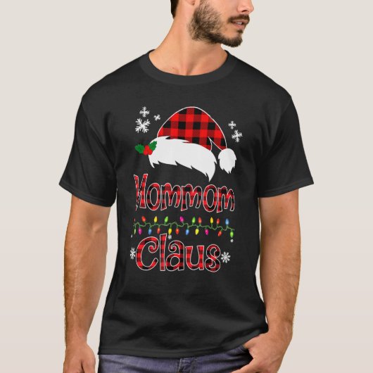 Santa Mommom Claus Weihnachts-Matching-Familie T-Shirt (Vorderseite)
