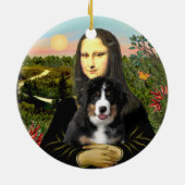 Santa + Mona Lisa - Bernese MD - 2 verschiedene De Keramik Ornament (Hinten)