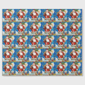 Santa Mond Geschenkpapier (Flach)