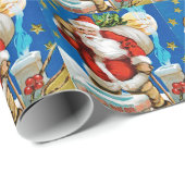 Santa Mond Geschenkpapier (Rolleneckpunkt)