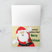 Santa Money Card Feiertagskarte (Innenseite)