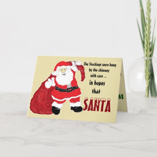 Santa Money Card Feiertagskarte (Vorderseite)
