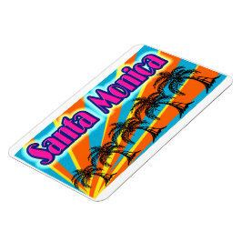 Santa Monica 5 Palmen Bäume Magnet