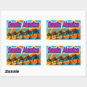 Santa Monica 5 Palmen Bäume Stickers (Blatt)