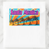 Santa Monica 5 Palmen Bäume Stickers (Tasche)