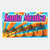 Santa Monica 5 Palmen Bäume Stickers (Vorderseite)