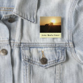 Santa Monica am Sonnenuntergang Button (Beispiel)