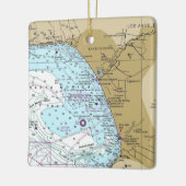 Santa Monica Bay Chart Keramikornament (Links)
