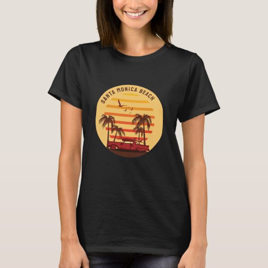 Santa Monica Beach aloha Sommer T - Shirt (Vorderseite)