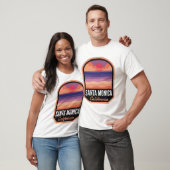 Santa Monica Beach CA Retro Sunset T-Shirt (Unisex)