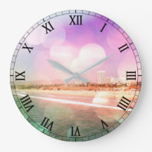 Santa Monica Beach - funkelndes Pink Foto Edit