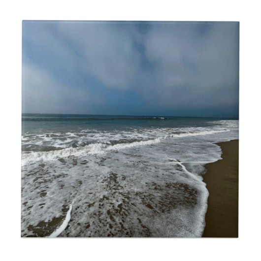 Santa Monica Beach im Herbst. Fliese (Vorderseite)