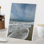 Santa Monica Beach im Herbst. Sockelschild (In Situ)