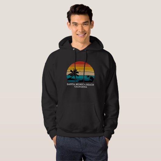 SANTA MONICA BEACH KALIFORNIA HOODIE (Vorne ganz)