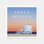 Santa Monica Beach | Los Angeles, Kalifornien Serviette (Vorderseite)