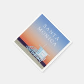 Santa Monica Beach | Los Angeles, Kalifornien Serviette (Ecke)