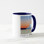Santa Monica Beach | Los Angeles, Kalifornien Tasse (VorderseiteRechts)
