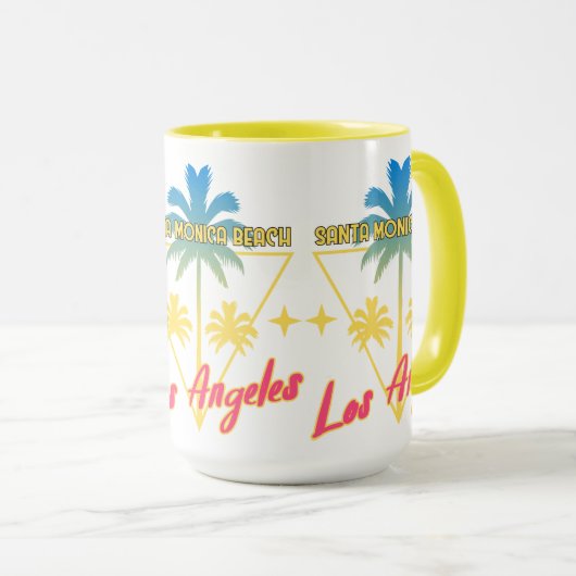 Santa Monica Beach Los Angeles Tasse (VorderseiteRechts)