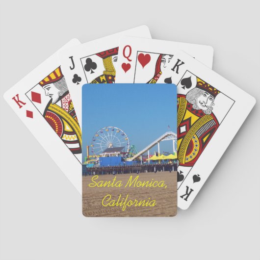Santa Monica Beach Pier Riesenrad Playing Cards Spielkarten (Rückseite)