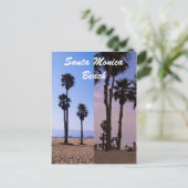 Santa Monica Beach Postkarte (Stehend Vorderseite)