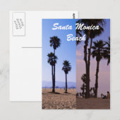 Santa Monica Beach Postkarte (Vorne/Hinten)