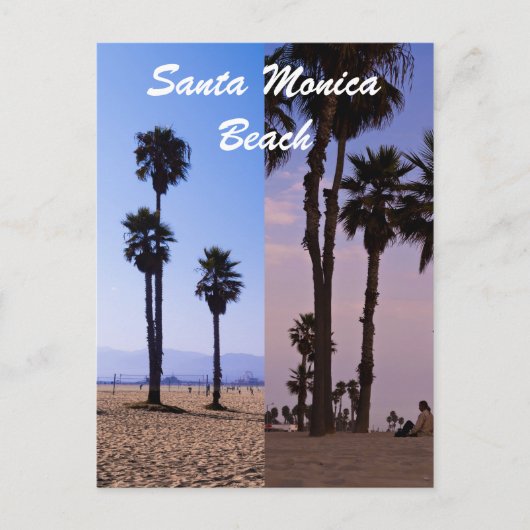 Santa Monica Beach Postkarte (Vorderseite)