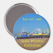 Santa Monica Beach Roller Untersetzer, California Magnet (Vorderseite/Rückseite)