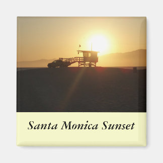 Santa Monica bei Sonnenuntergang Magnet