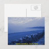 SANTA MONICA BLUE POSTCARD POSTKARTE (Vorne/Hinten)