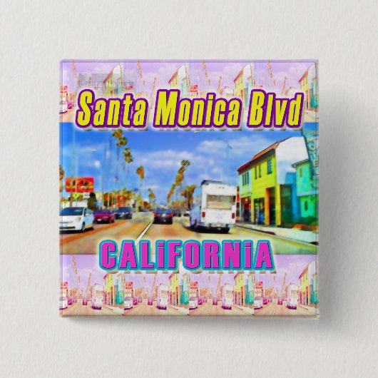 "Santa Monica Blvd 1"-Taste Button (Vorderseite)