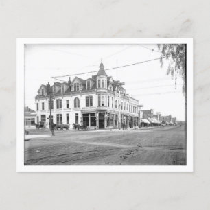 Santa Monica CA, Bankgebäude, im Stil der Vergange Postkarte