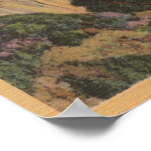 Santa Monica, CA - Beach Scene entlang Palisades Poster (Ecke)