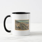 Santa Monica, CA - Beach Scene entlang Palisades Tasse (Links)