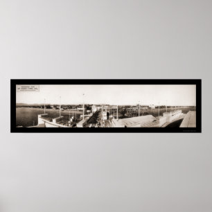 Santa Monica CA Ozean-Park-Foto 1914 Poster