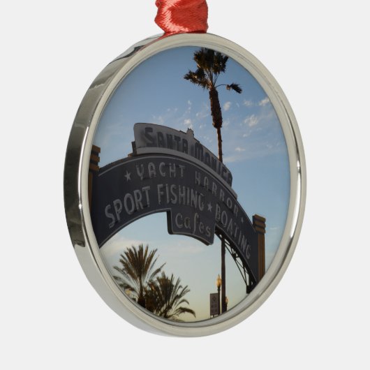 Santa Monica, CA Silbernes Ornament (Rechts)