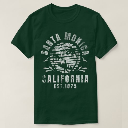 Santa Monica California Beach Surf Sommerferien T-Shirt (Design vorne)
