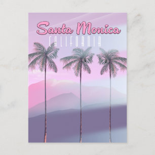 Santa Monica California Feiertagspostkarte
