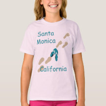 Santa Monica California Flip Flops Girls T