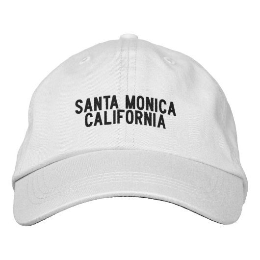 Santa Monica California Hat Bestickte Baseballkappe (Vorderseite)